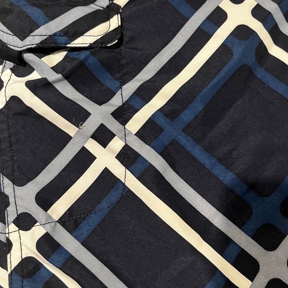 Nautica Men's Navy Plaid Swim Shorts - Picture 3 of 7